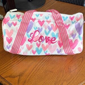 Love Heart Print Kids Travel Bag